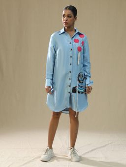 Arpita Sulakshana - Glacier Lake Hand Painted Shirt Dress