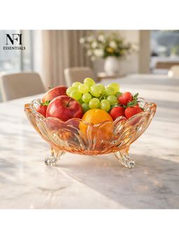 NFI Essentials - Glass Fruit Vegetable Bowl Serving Dish for Dining Table