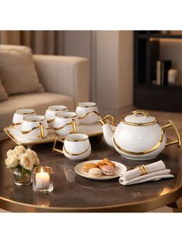 Momentz - Regal Tea Set With Tea Pot And Tray Set of 8