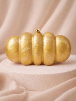 ARTKLIM - Elegant Golden Puff Acrylic Clutch
