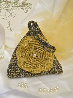 ITIHASIKALA - Swarna Pushp Crochet Potli Bag