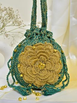 ITIHASIKALA - Dilruba Zohra Emerald Potli Bag