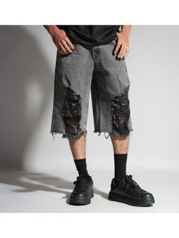 HOP HEAD - Black Denim Shorts