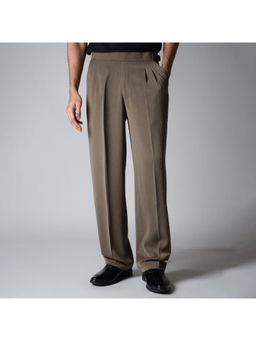 HOP HEAD - Khakhi Long Flap Textured Trouser