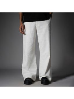 HOP HEAD - White Roofing Boot Cut Denim Pant