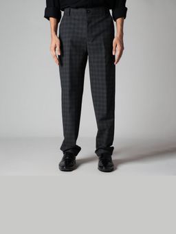 HOP HEAD - Black Plaid Regular Fit Trouser