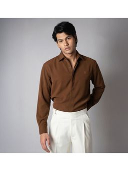 HOP HEAD - Brown Cotton Blend Shirt