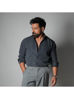 HOP HEAD - Charcoal Suede Textured Shirt