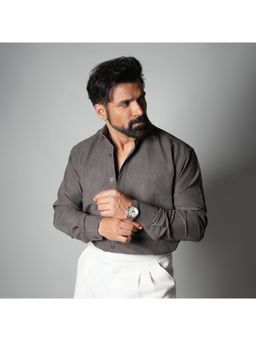 HOP HEAD - Grey Suede Textured Shirt