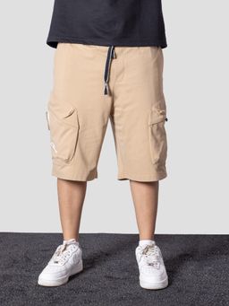 HOP HEAD - Khaki Polyester Shorts
