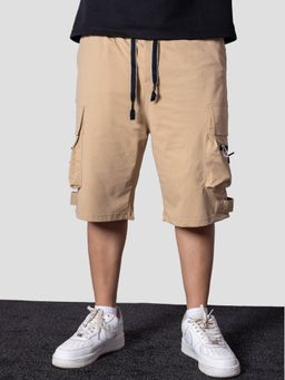 HOP HEAD - Khaki Cotton Shorts