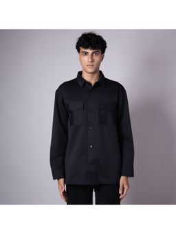 HOP HEAD - Hophead Men Black Polyester Textured Shacket