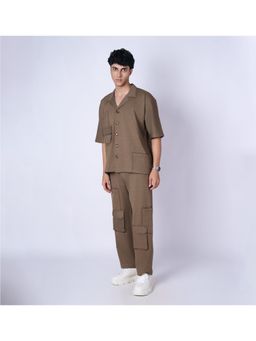 HOP HEAD - Hophead Men Brown Solid Co-Ord Set