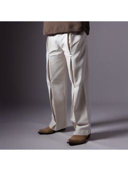 HOP HEAD - Ivory Reverse Pleated Cotton Pant