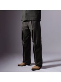HOP HEAD - Olive Green Reverse Pleated Cotton Pant