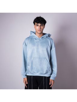HOP HEAD - Men Blue Suede Solid Hoodie