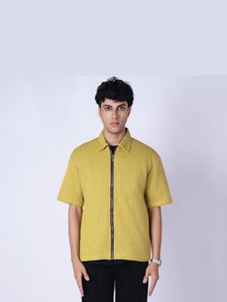HOP HEAD - Hophead Men Green Cotton Textured Jacket