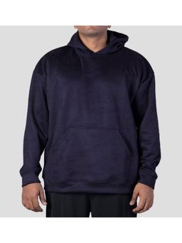 HOP HEAD - Men Charcoal Suede Solid Hoodie