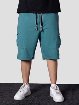 HOP HEAD - Turquoise Polyester Shorts