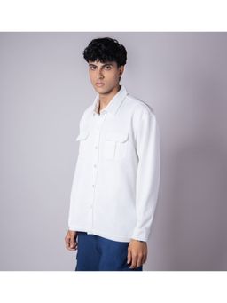 HOP HEAD - Hophead Men White Jacquard Textured Shacket