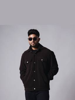 HOP HEAD - Hophead Men Brown Corduroy Textured Shacket