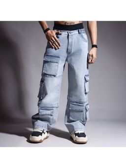 HOP HEAD - Hophead Men Blue Denim Solid Jeans