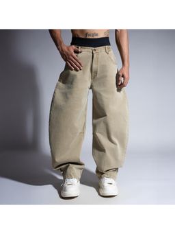 HOP HEAD - Hophead Men Khaki Denim Solid Jeans