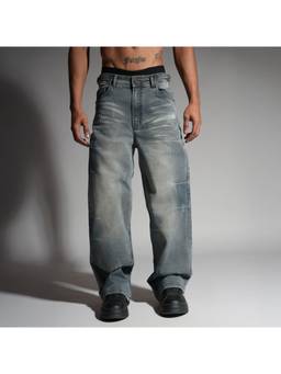 HOP HEAD - Hophead Men Blue Denim Solid Jeans
