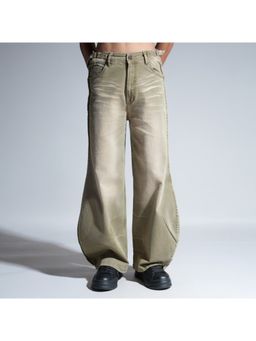 HOP HEAD - Hophead Men Khaki Denim Solid Jeans