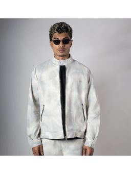 HOP HEAD - Hophead Men White Polyester Tie and Dye Bomber Jacket