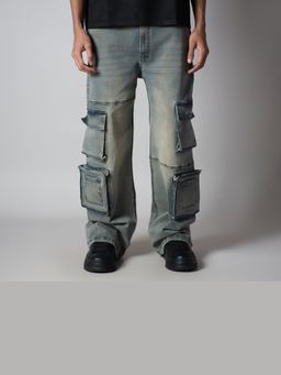 HOP HEAD - Hophead Men Blue Denim Solid Jeans