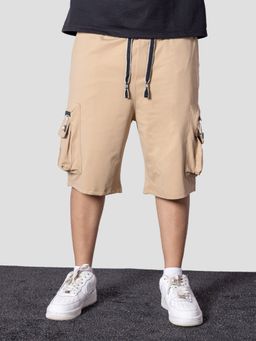 HOP HEAD - Khaki Polyester Shorts