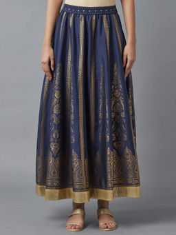 Elleven - Navy Floral Print Skirt