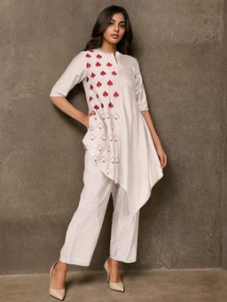 Dora Dori - Embroidered Grey Co-Ord Set