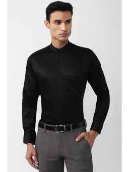 Van Heusen - Men Black Regular Fit Solid Full Sleeves Formal Shirt
