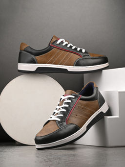CLOG LONDON - Mens Brown & Black Casual Lace-Ups Mens Sneakers