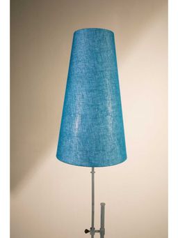 Freedom Tree - Solid Turquoise Blue Cotton Tall Taper Lamp Shade