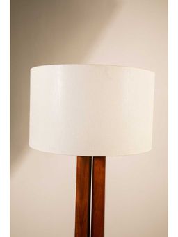 Freedom Tree - Solid Off White Metal and Fabric Extra Large Drum Lamp Shade