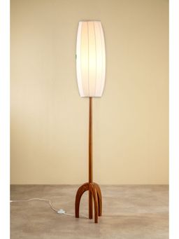 Freedom Tree - Skyrocket Natural Floor Lamp Ensemble with Dusky Green Lamp Shade