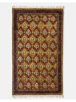 Fabindia - Multi-Color Cotton Blend Kalamkari Printed Dhurrie