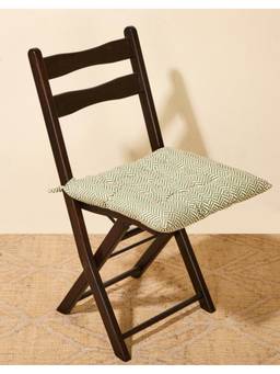 Fabindia - Green Cotton Gulbagh Printed Chair Pad