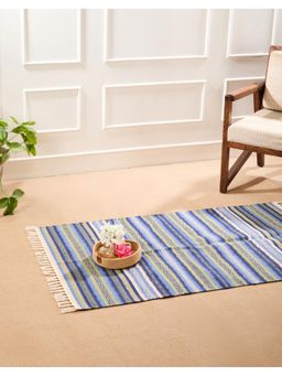 Fabindia - Blue Haseena Hand Woven Cotton Dhurrie