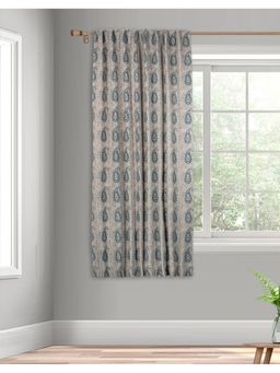 Fabindia - Blue Hand Block Cotton Printed Curtain (5 Feet)