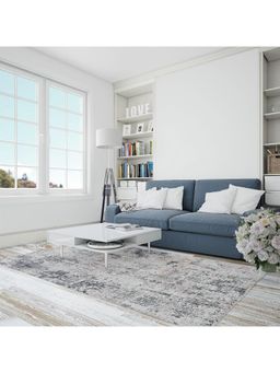 Neu Looms - Grey Abstract Handmade Viscose Wool Rug