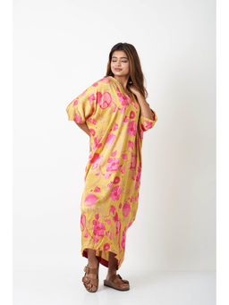Vasstram - Yellow V-Neck Kaftan