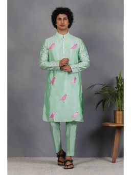 Eleven Brothers - Tabir Silk & Foil Mirror Kurta Set (Set of 2)