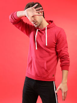 Campus Sutra - Men Solid Full Sleeve Stylish Casual Hooded Sweatshirts