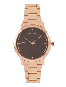 Joker and Witch - Joker & Witch Luna Brown Dial Rose Gold Metallic Link Strap Analog Womens Watch