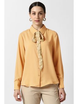 Van Heusen - Women Peach Solid Long Sleeves Formal Shirt