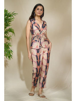 The Home Affair - Morroccon Multi Colored Linen Waistcoat With Pant